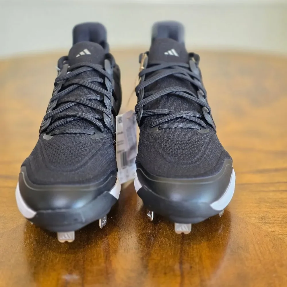 Adidas UltraBoost Light Baseball Cleats Black White NBY ID8610 Men’s 12.5 New LE